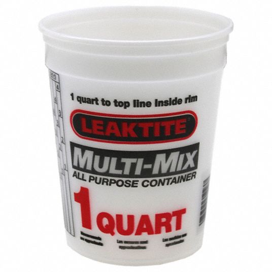 Leaktite 1m3500 Multi-Purpose Container, Clear, 1 pint