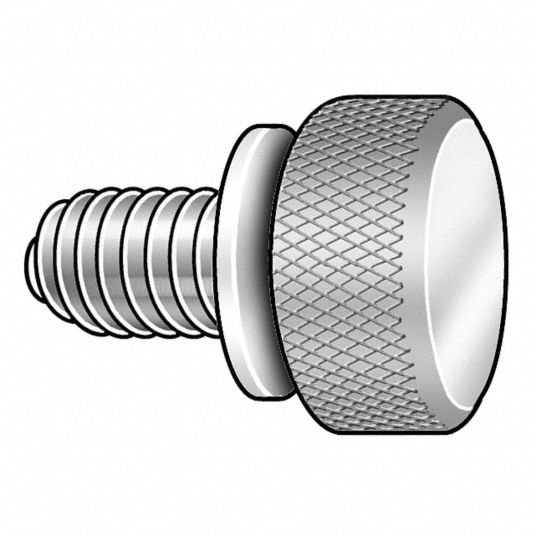 GRAINGER APPROVED Thumb Screw, Knurled, 832x1/2 L, Pk5 1RA67WFTSSS7