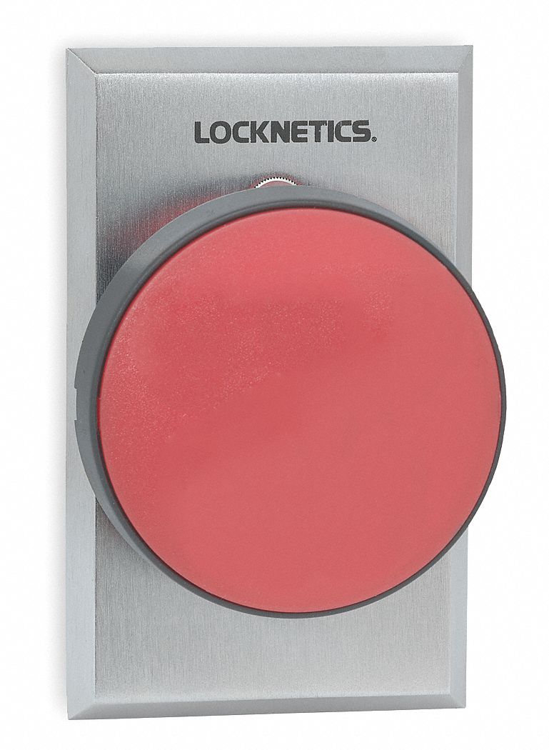 Standard Push Button Red Steel