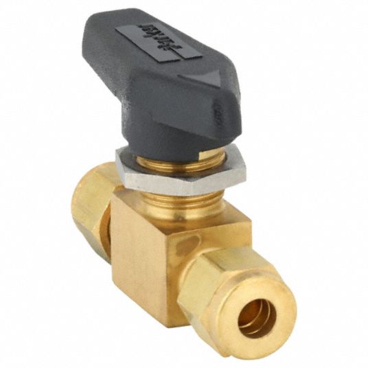 PARKER, 1/4 in, Brass, Manual Two-Way Ball Valve - 1RAF8|4A-MB4LPFA-BP ...