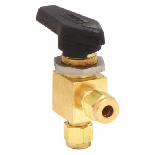 PARKER, 1/4 in Tube, Std, Mini Ball Valve - 1RAK1|4Z-MB6APFA-BP - Grainger