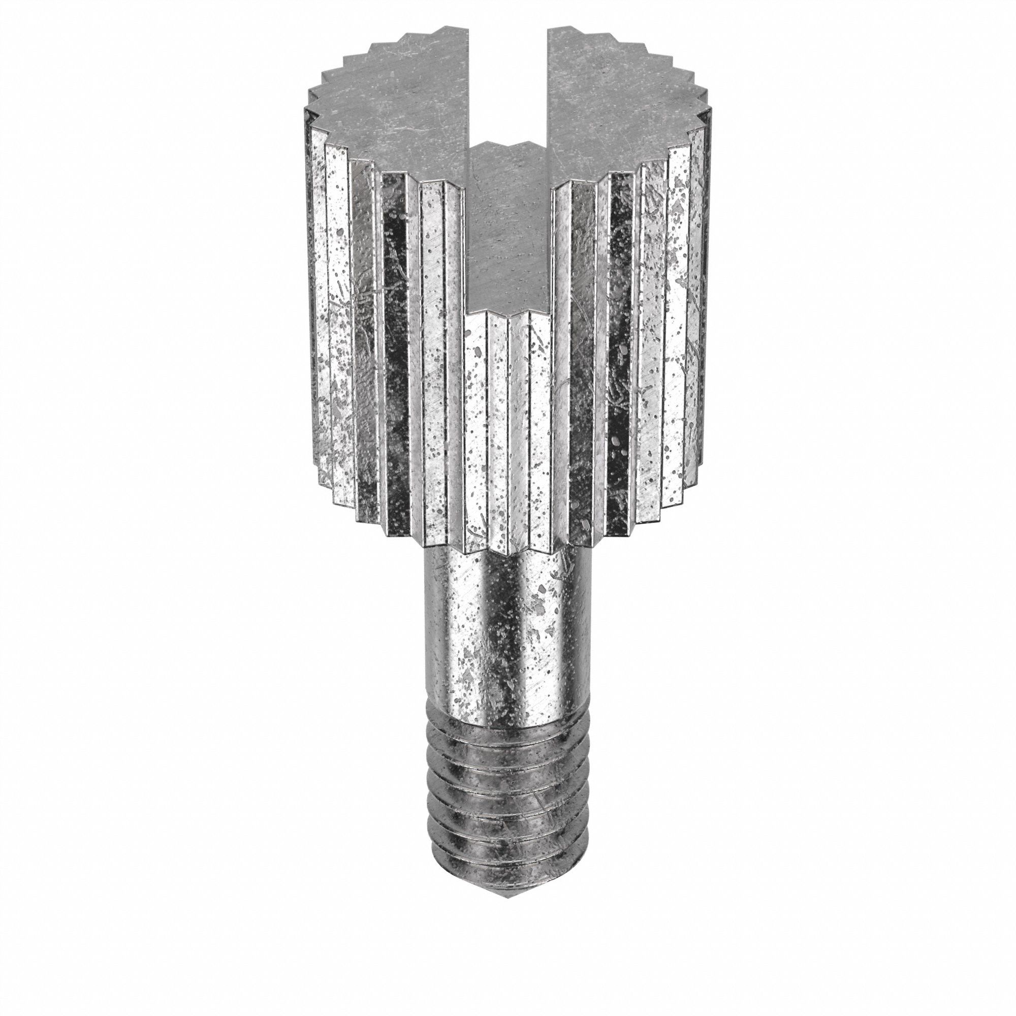 Captive Panel Screw: M3.5x0.60 Thread Size, 3 mm Lg, Knurled, Round Head, Slotted, 18-8, Plain, 5 PK