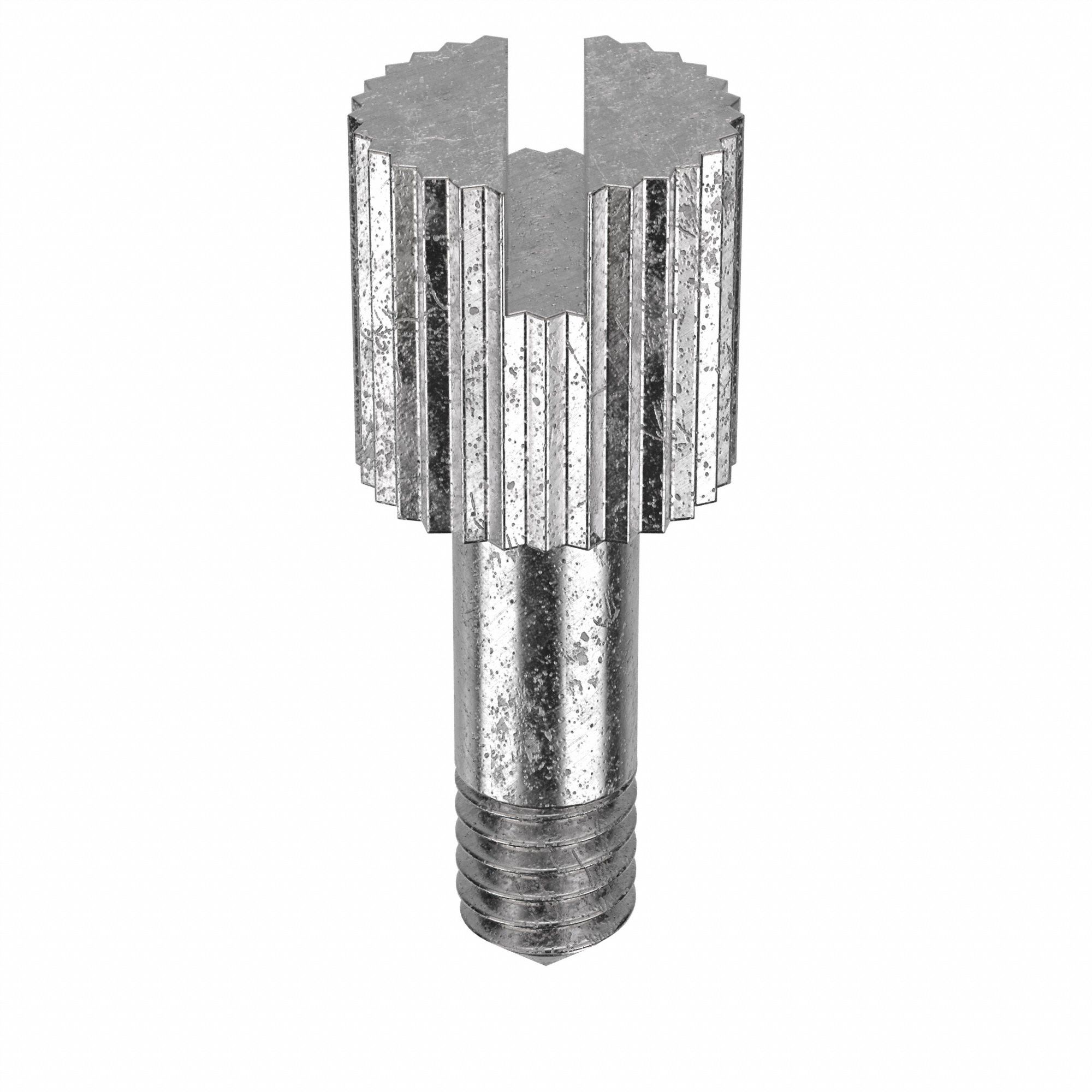 Captive Panel Screw: M4x0.70 Thread Size, 5 mm Lg, Knurled, Round Head, Slotted, 18-8, Plain, 5 PK