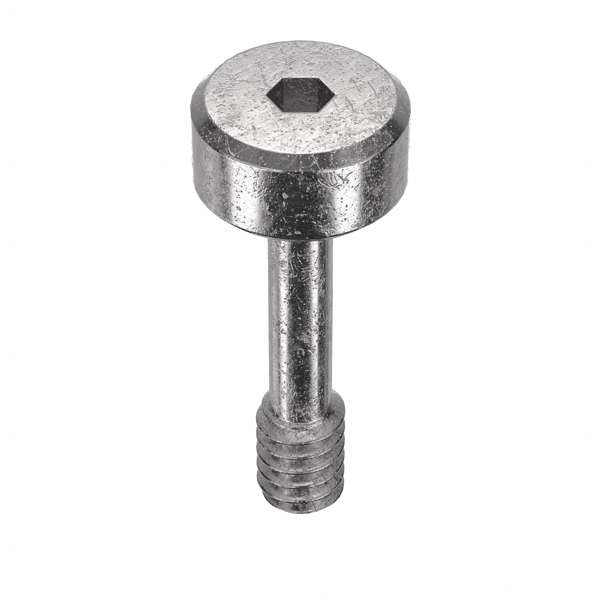 Captive Panel Screw: #4-40 Thread Size, 13/32 in Lg, Smooth, Round Head, Internal Hex, 18-8, 5 PK