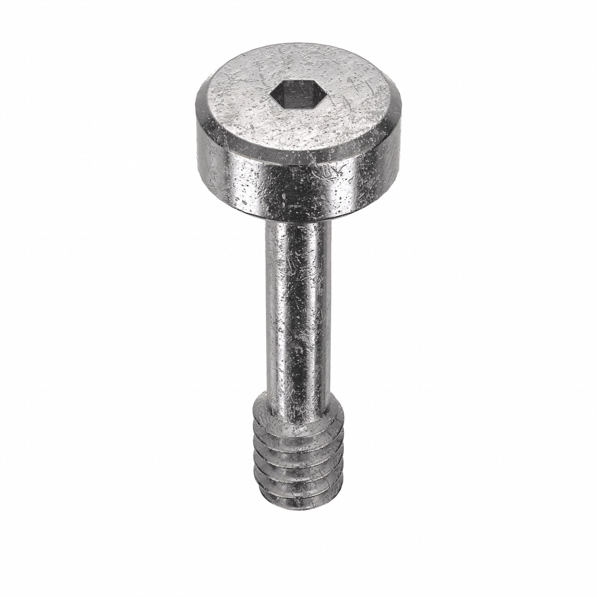 Captive Panel Screw: #6-32 Thread Size, 17/32 in Lg, Smooth, Round Head, Internal Hex, 18-8, 5 PK