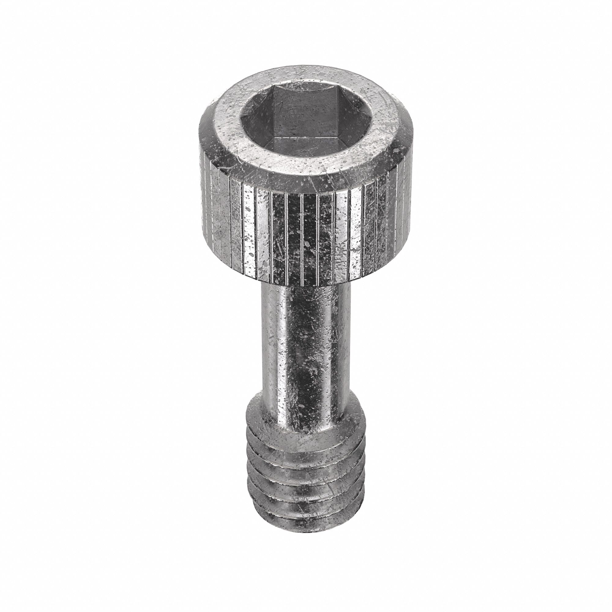 CAPTIVE PANEL SCREW, #8-32 THREAD, 11/32 IN L, 3/16 IN MIN THREAD L, KNURLED, PLAIN, 5 PK