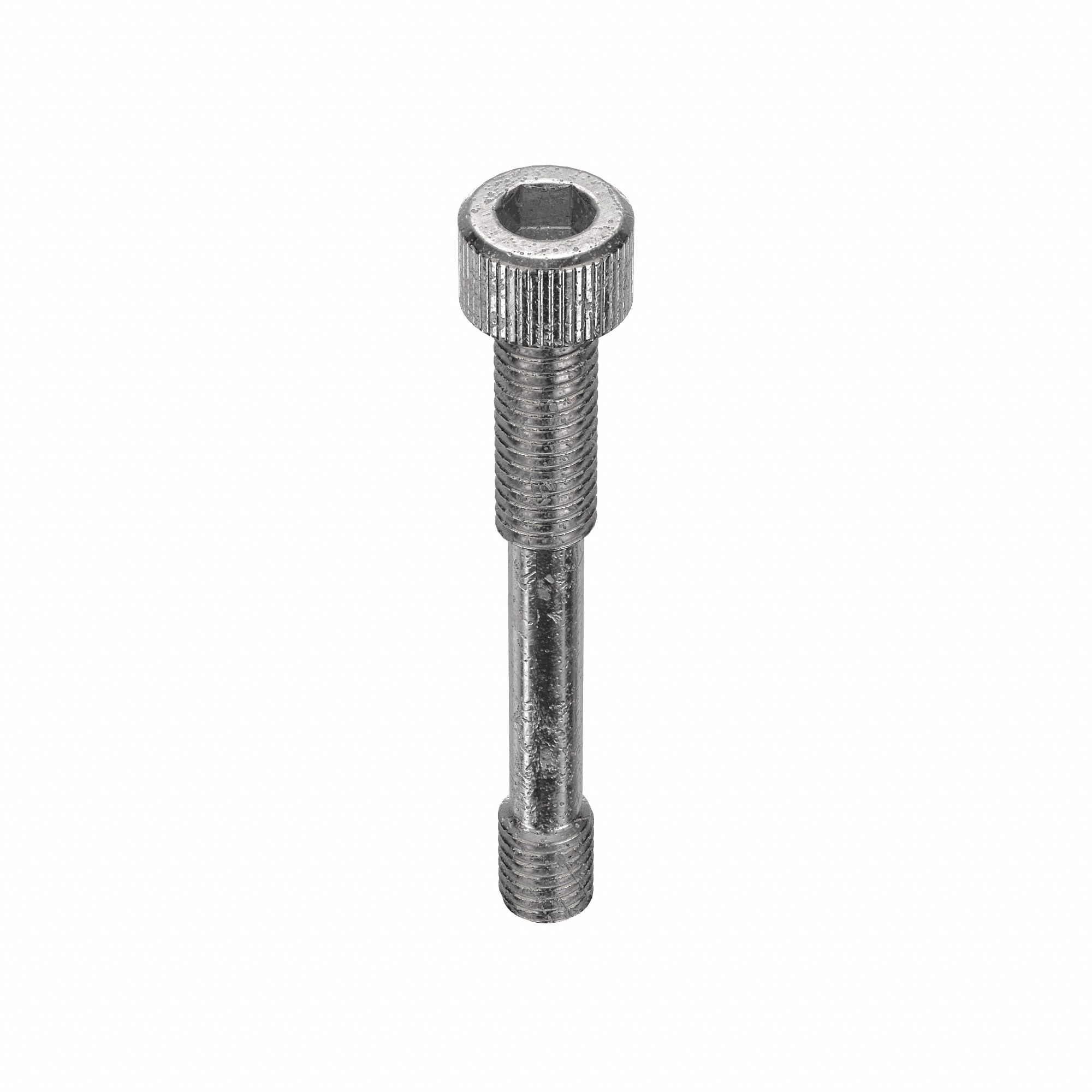 Captive Panel Screw: #10-32 Thread Size, 1 5/16 in Lg, Knurled, Round Head, Internal Hex, 18-8, 5 PK