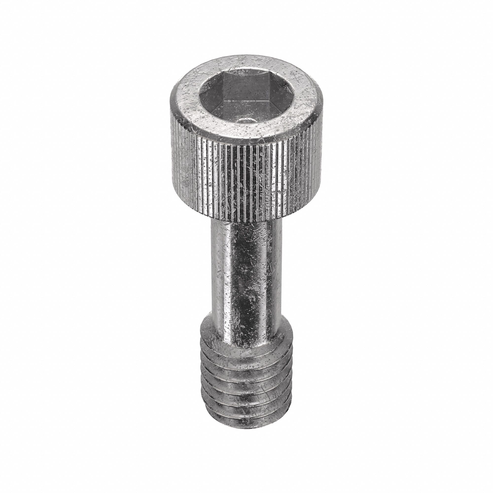 Captive Panel Screw: 5/16"-18 Thread Size, 11/16 in Lg, Knurled, Round Head, Internal Hex, 5 PK
