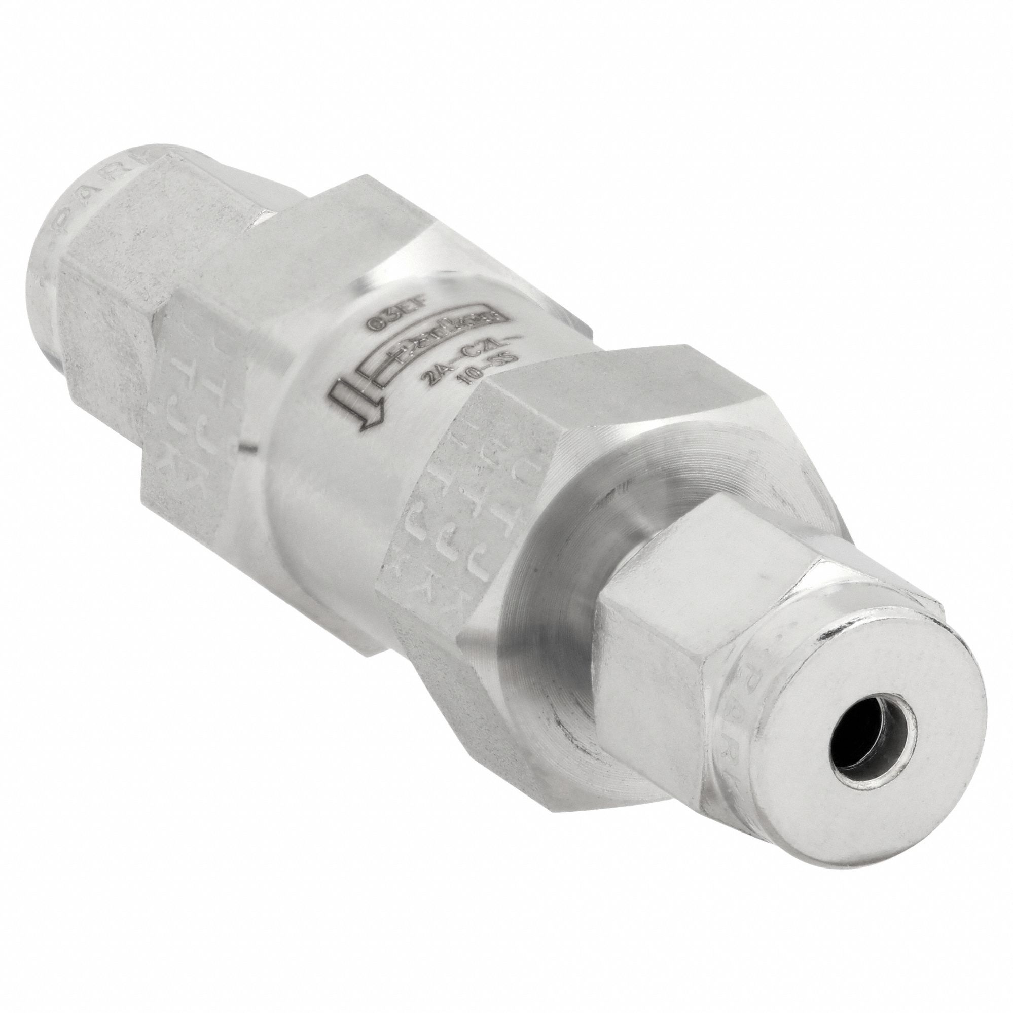 Instrumentation Check Valve: For Fluids/Gas Media, Poppet, Inline Valve Body, Compression