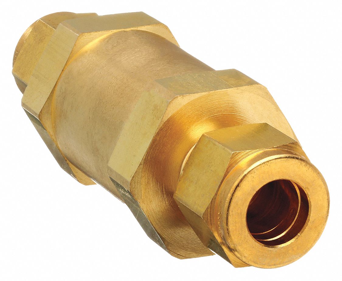 PARKER, Brass, 1/4 in, Instrumentation Check Valve - 1RBE6|4A-C4L