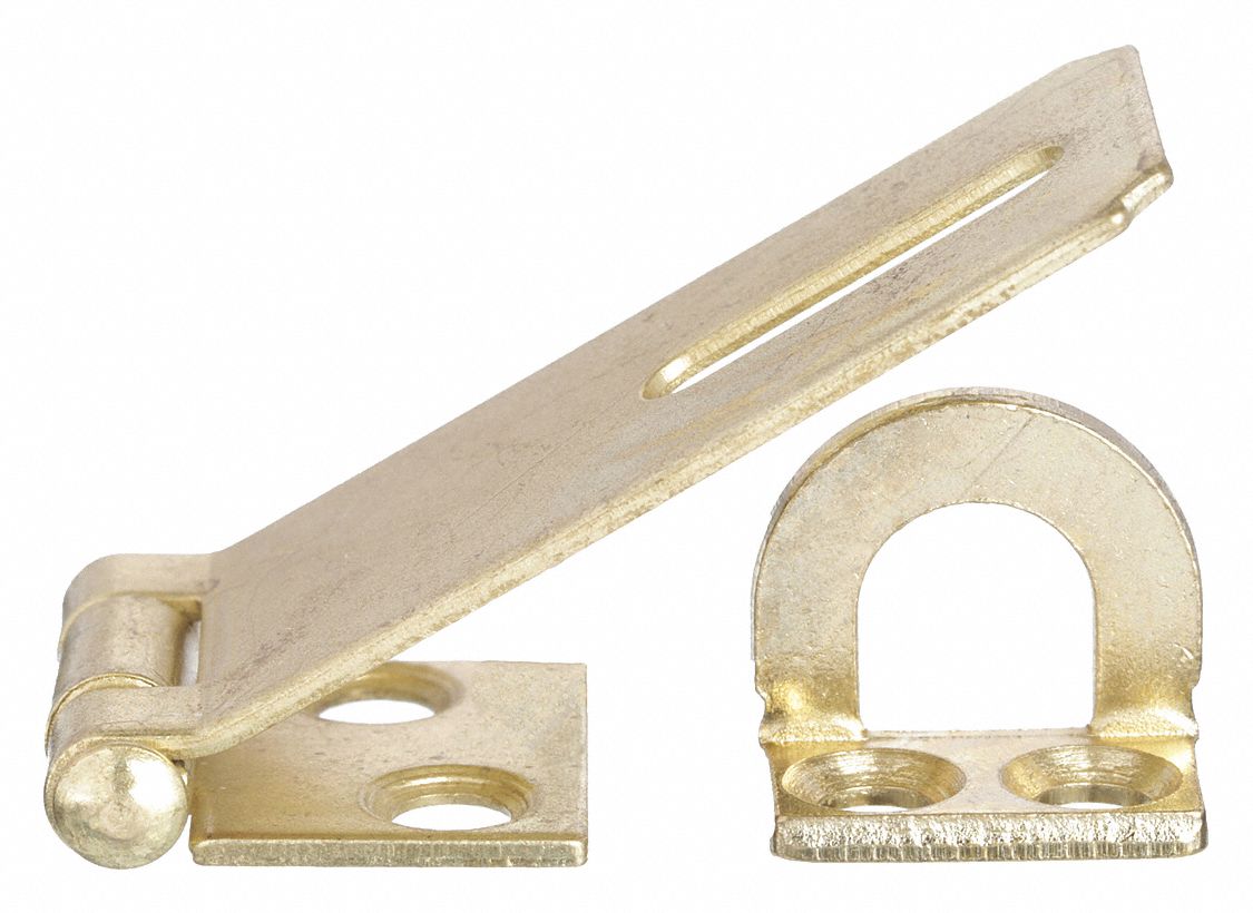 LATCHING SAFETY HASP,BRASS