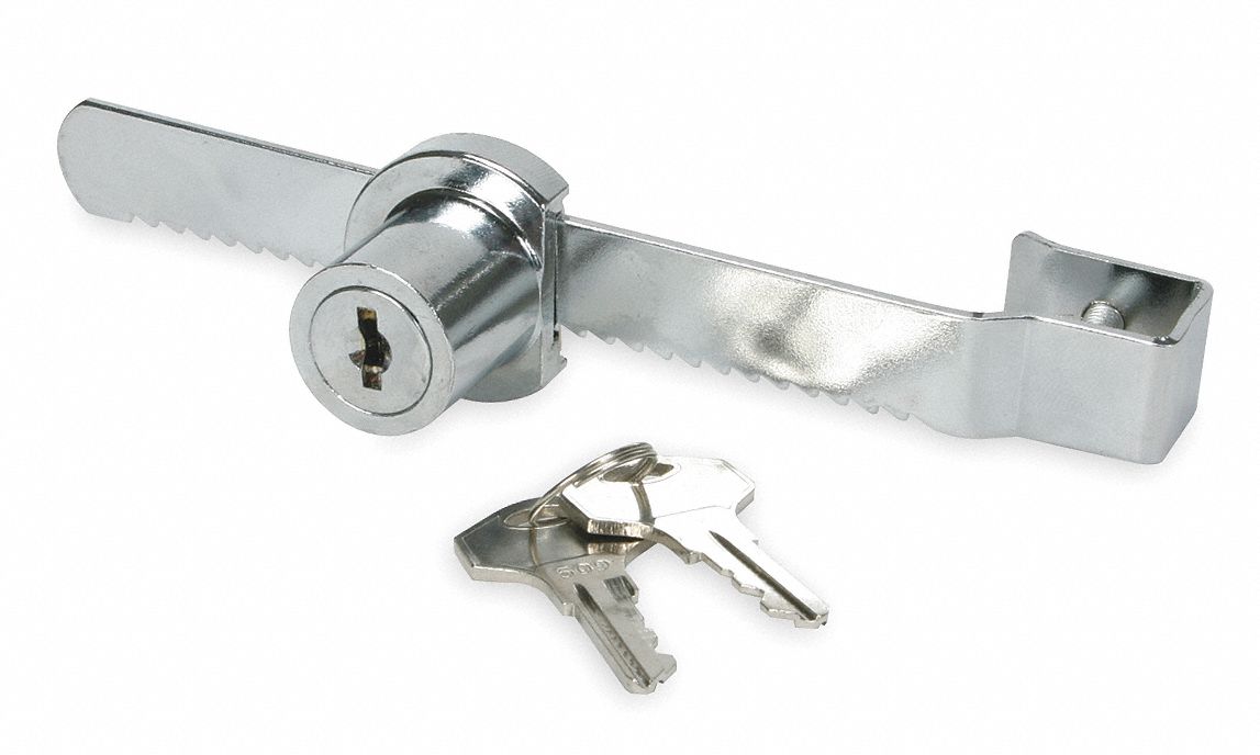GRAINGER APPROVED Sliding Showcase Lock, Keyed Alike, Chrome 1RBK7