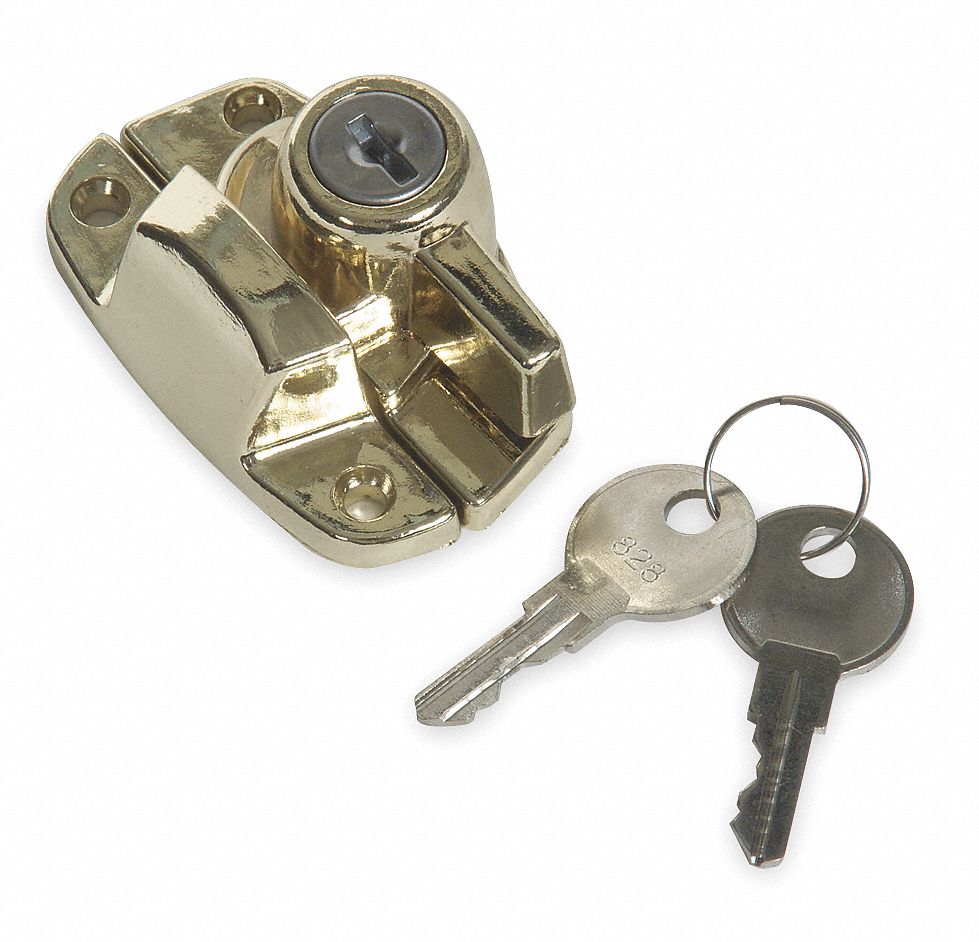 GRAINGER APPROVED Keyed Sash Lock, Bright Brass 1RBL11RBL1 Grainger