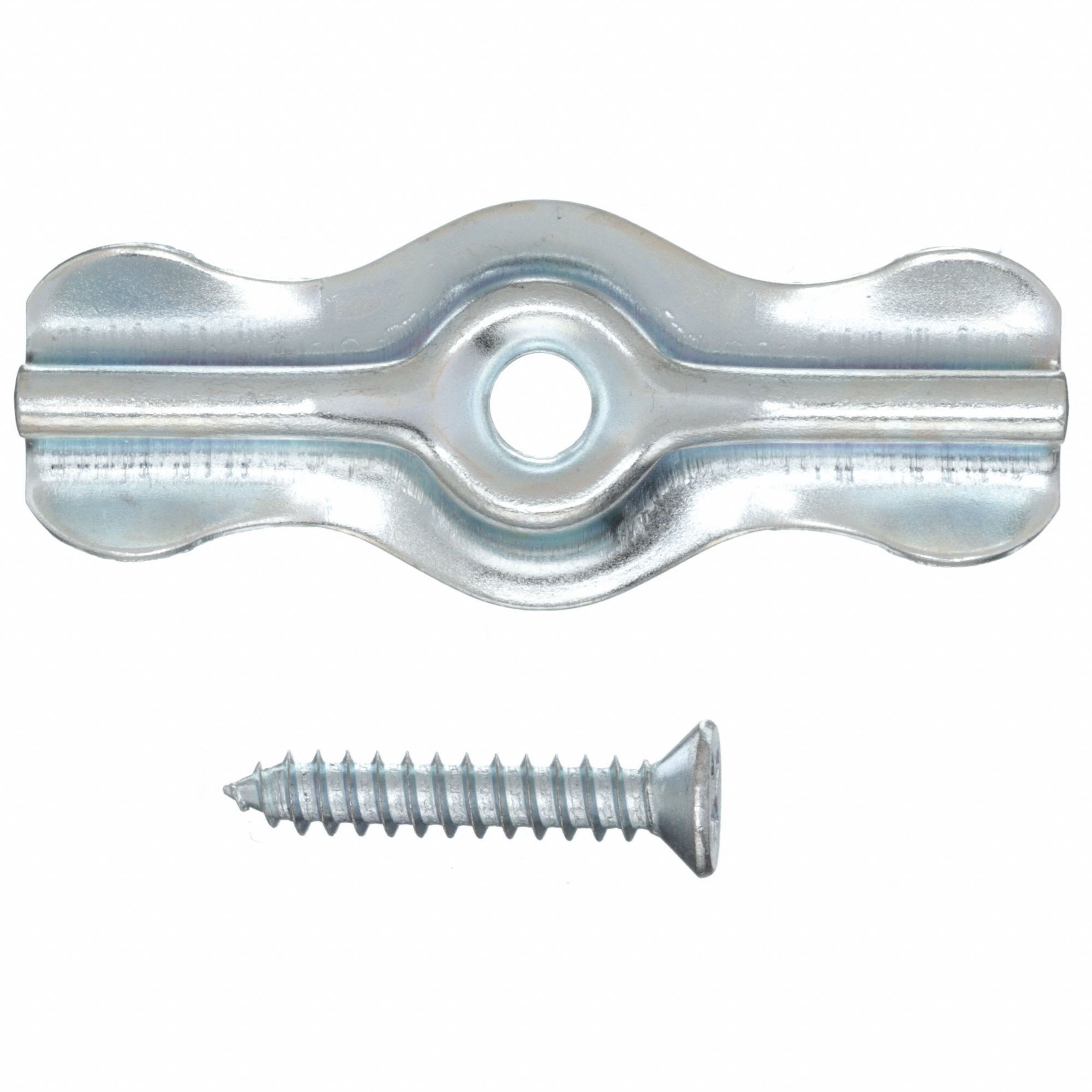 GRAINGER APPROVED Turn Button Latch Lock, Steel, Zinc, 2 in Lg, 2 in