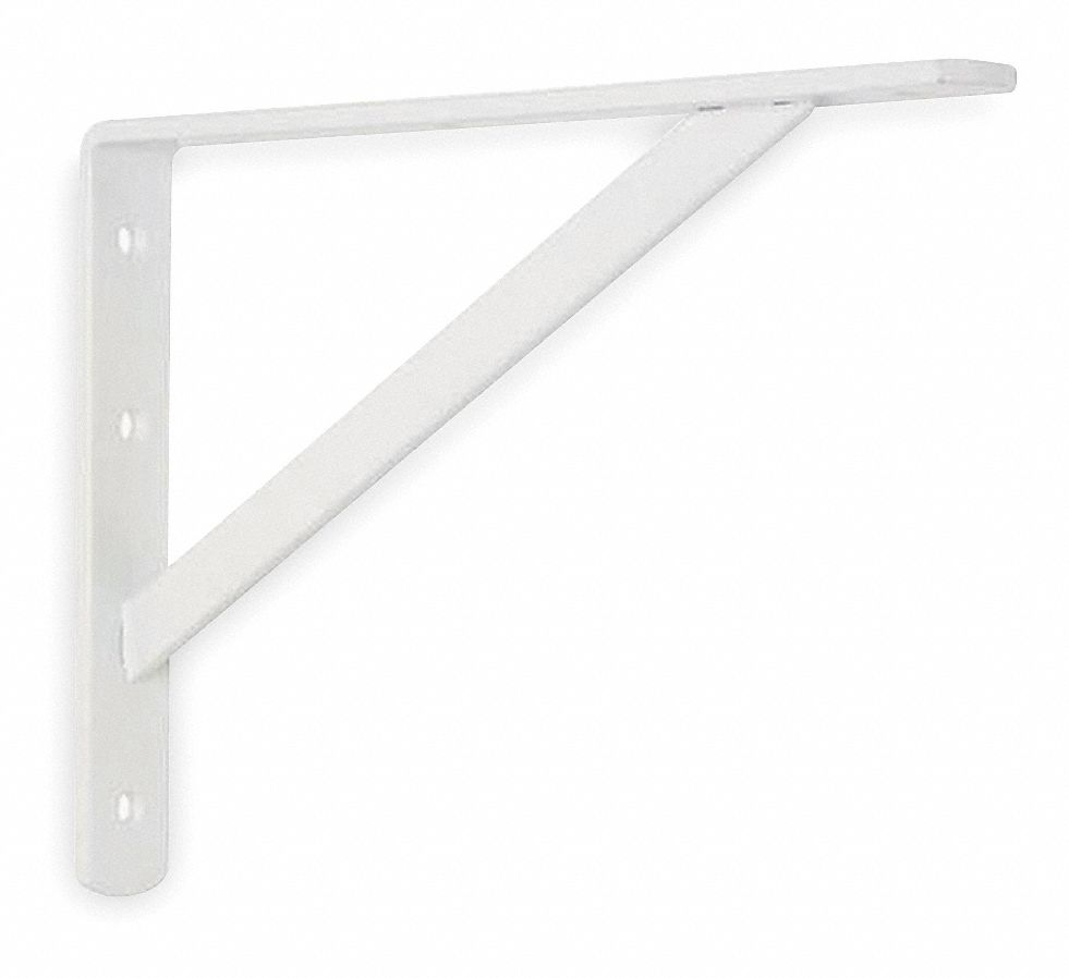 GRAINGER APPROVED Utility Shelf Bracket Steel, 175 Load Capacity (Lb