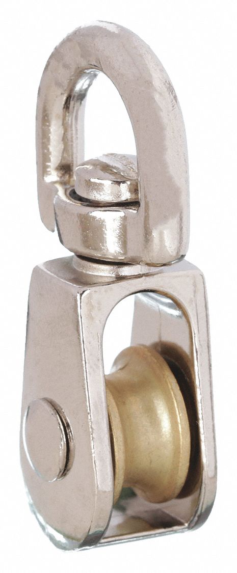 SWIVEL EYE PULLEY CHROME