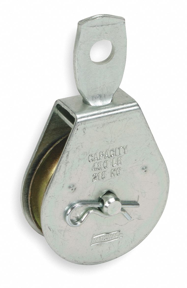 GRAINGER APPROVED Pulley, Swivel Eye, 3/8 in Eye Hook Inside Dia