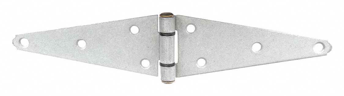 Strap Hinge: Steel, 2 5/8 in Leaf Ht, 5 1/2 in Leaf Wd