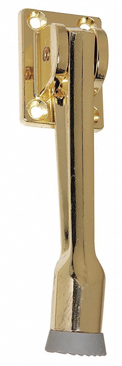 LEVER DOOR HOLDER,POL BRASS,CAST BRASS