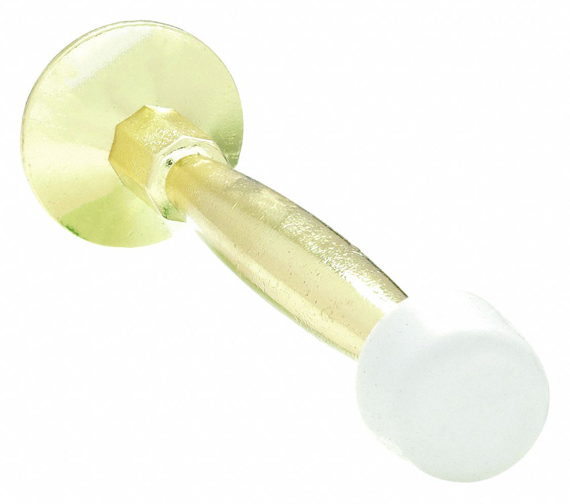 Wall Mount, Brass, Rigid Door Stop 1RCR31RCR3 Grainger