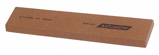Reamer Stone: Beveled, 4 1/2 in L x 1 in W x 5/16 in H, Aluminum Oxide, Medium, MT124