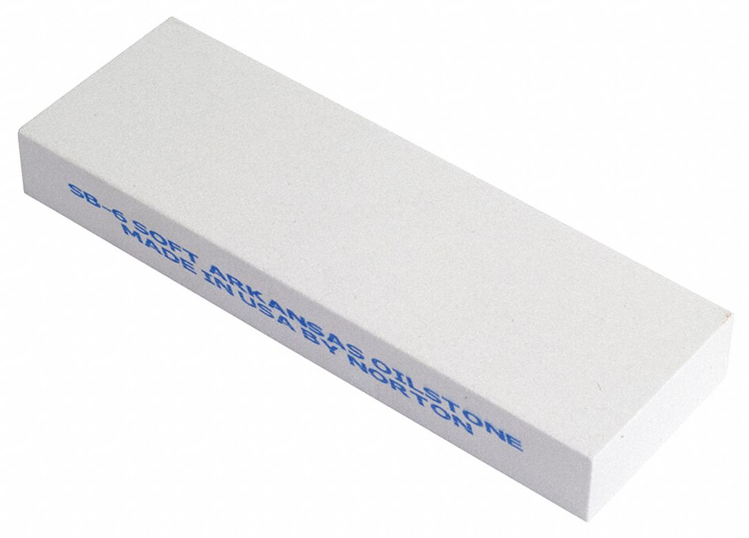 Single Grit Benchstone: 8 in L x 2 in W x 3/4 in, Hard Arkansas, Ultra Fine