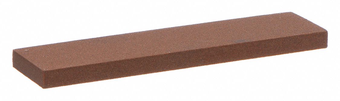 SINGLE GRIT BENCHSTONE, 4 IN L X 1 IN W X ¼ IN, ALUMINUM OXIDE, MEDIUM