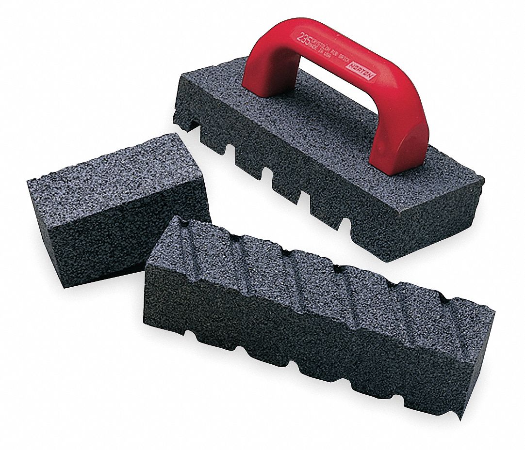Fluted Rubbing Brick w/Handle 8x3-1/2