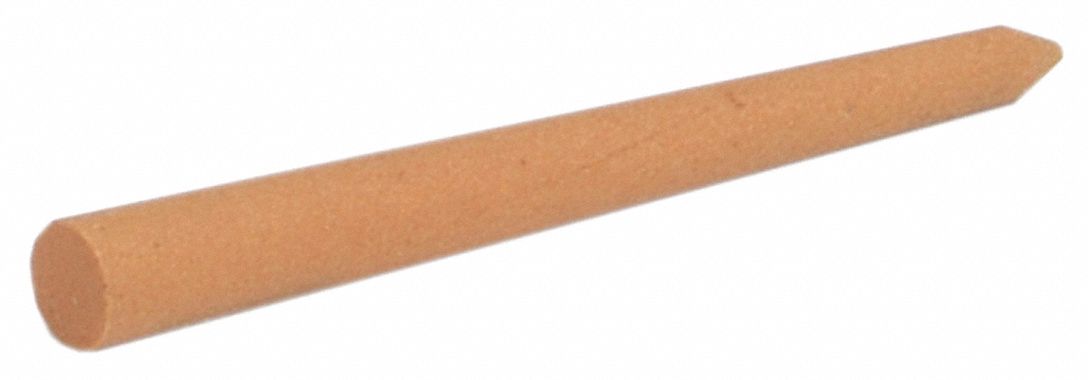 Sharpening File: Round Pointed, 3 in L x 5/16 in W x 5/16 in H, Aluminum Oxide, Fine, FF723
