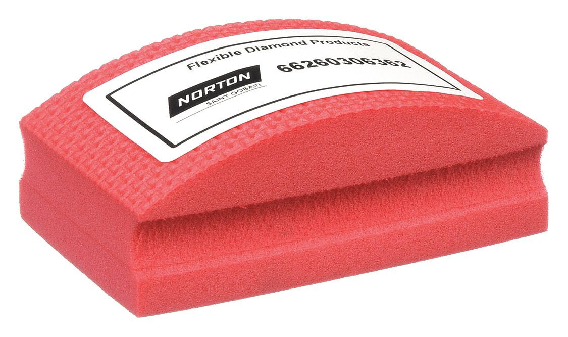 NORTON, 2 1/8 in x 3 1/2 in, Diamond, Sanding Hand Pad 1RDJ166260306362 Grainger