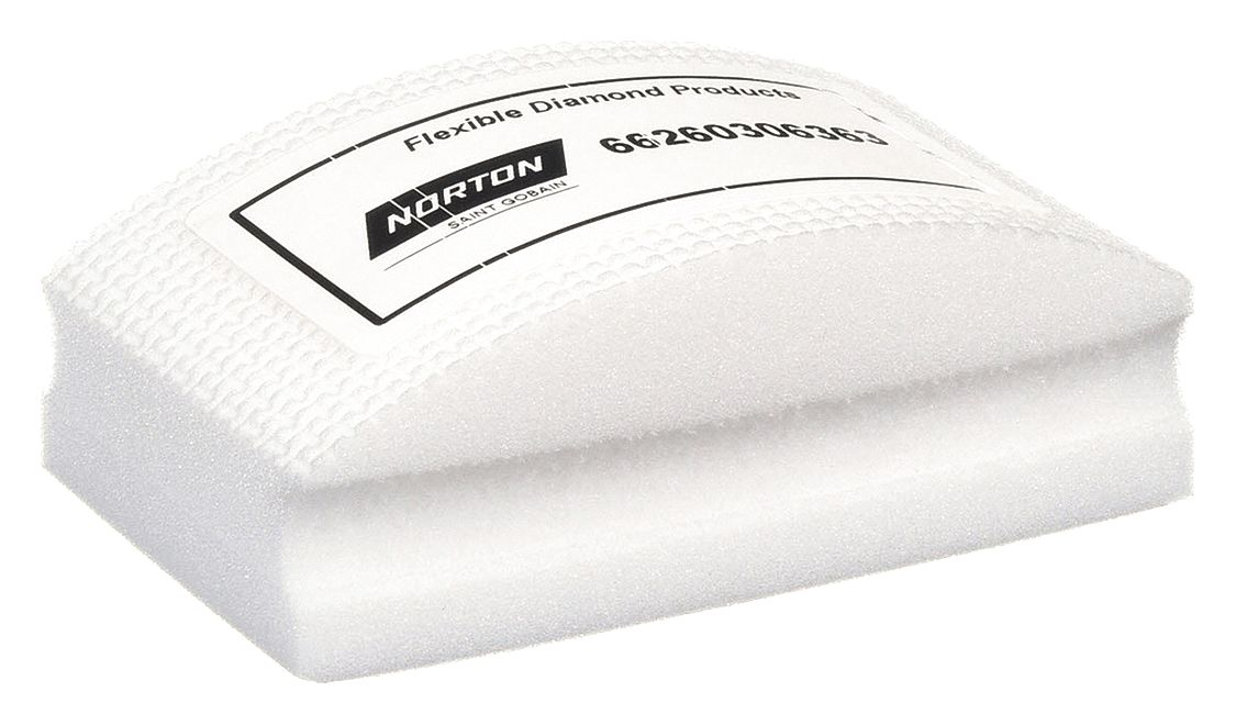 NORTON, 2 1/8 in x 3 1/2 in, Diamond, Sanding Hand Pad 1RDJ3
