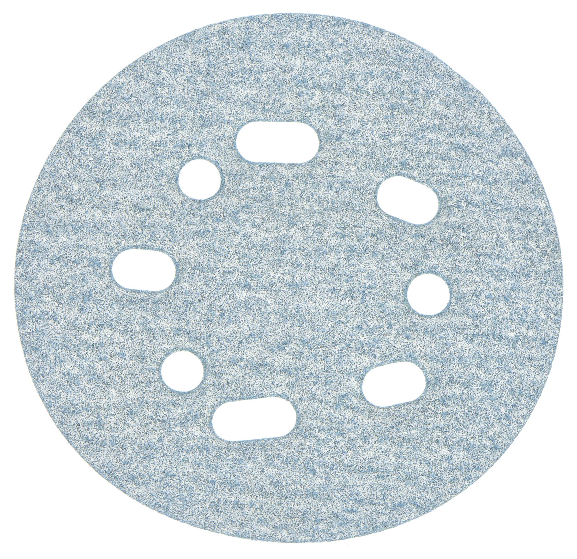 NORTON, 5 in Dia, MultiHole, HookandLoop Sanding Disc 1RDP7