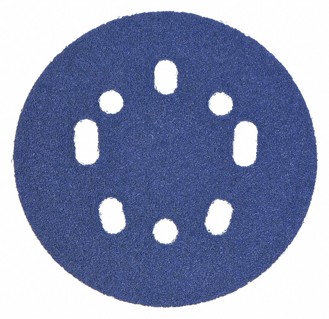 Norton 5" Coated HookandLoop Sanding Disc, 40 Abrasive Grit, Coarse