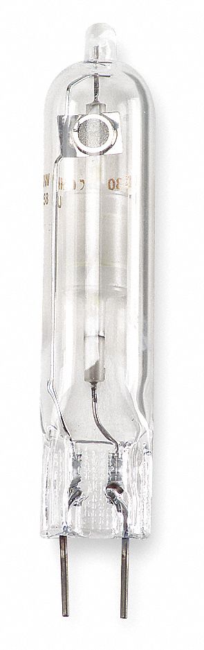 HID BULB, UNIVERSAL BURNING, T4½, 2-PIN (G8.5), 20 W, 3000K, CERAMIC METAL HALIDE