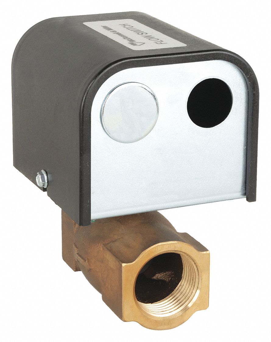 Flow Switch: 1 in For Pipe Size, Brass, 1 in NPT, 1 in Connection Size, NPT, SPDT