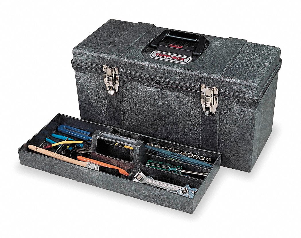 Portable Tool Box, High Density Structural Foam, 20" Overall Width x 8-3/4" Overall Depth