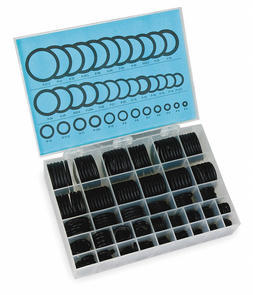 Grainger Approved O Ring Assortment Metric Buna N 380 Pieces 36 Of Sizes 70 Shore A 1rgx9 1rgx9 Grainger