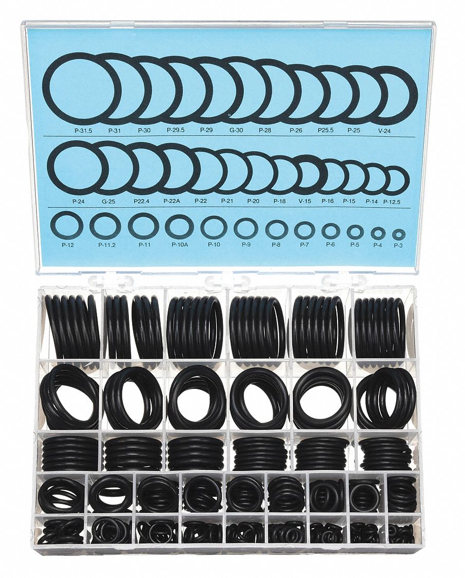 O-RING ASSORTMENT,BUNA N,380 PCS,36 SZS