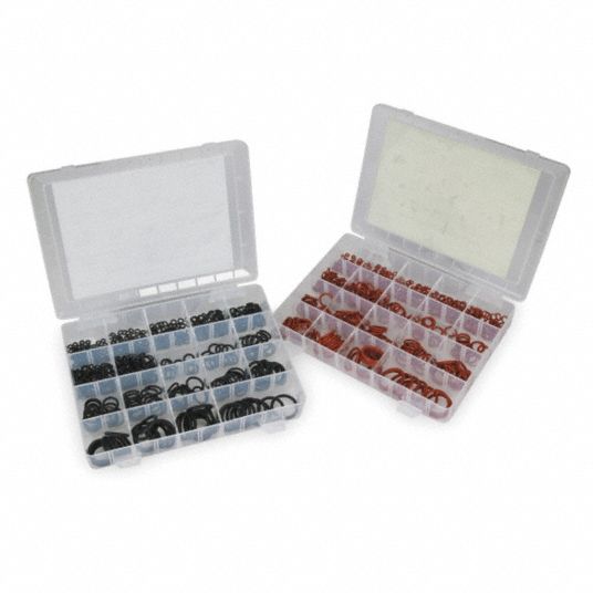 GRAINGER APPROVED ORing Assortment, Silicone and EPDM, 70 Shore A SAE