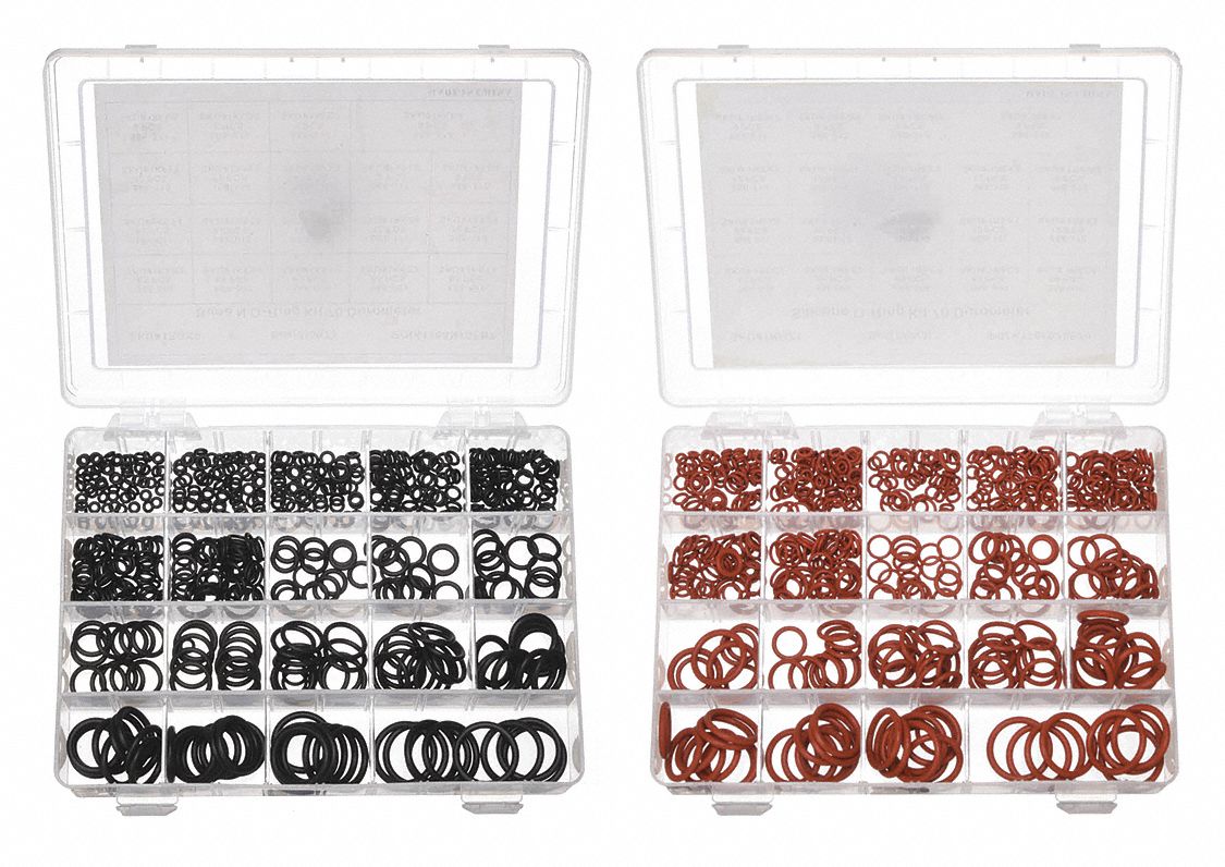 Silicone O-ring Assortment Kit, Rubber O-ring Assortment Kit