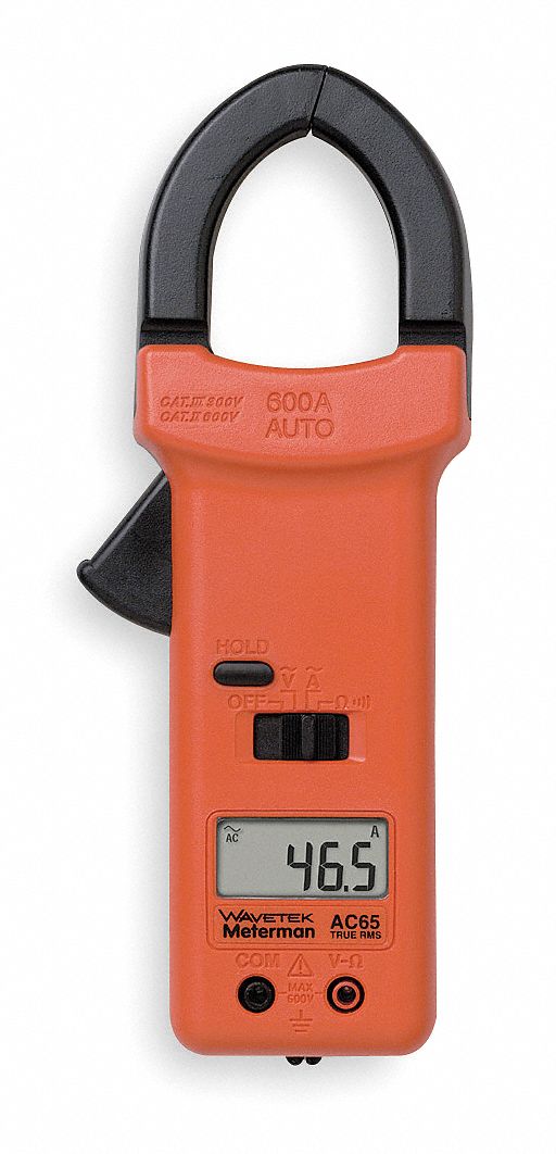 Digital Clamp On Ammeter, 1.6 in (41 mm) Jaw Capacity Grainger
