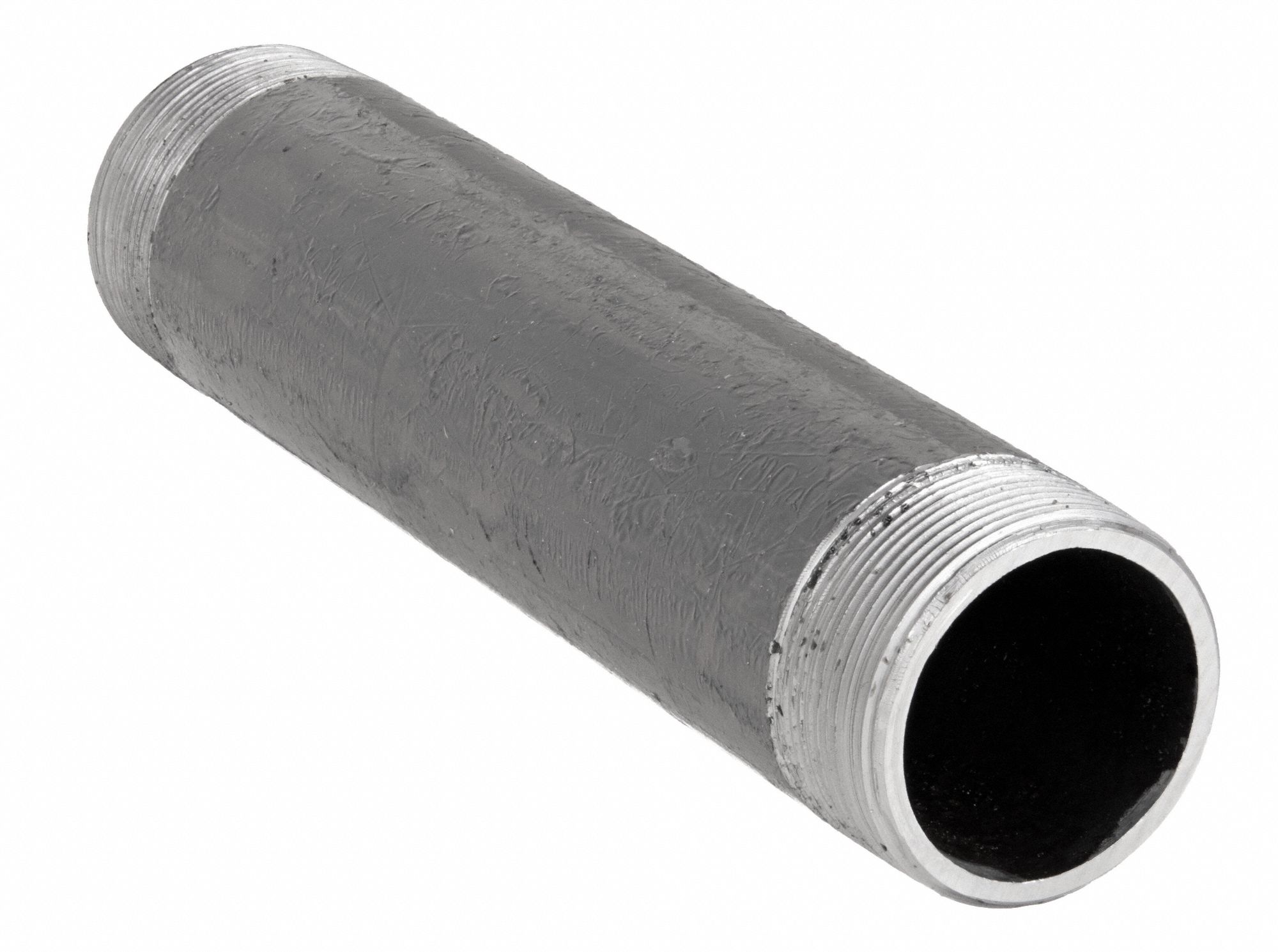 NIPPLE: BLACK STEEL, 2 IN NOMINAL PIPE SIZE, 11 IN L, BOTH ENDS THREADED, SCHEDULE 80, SEAMLESS