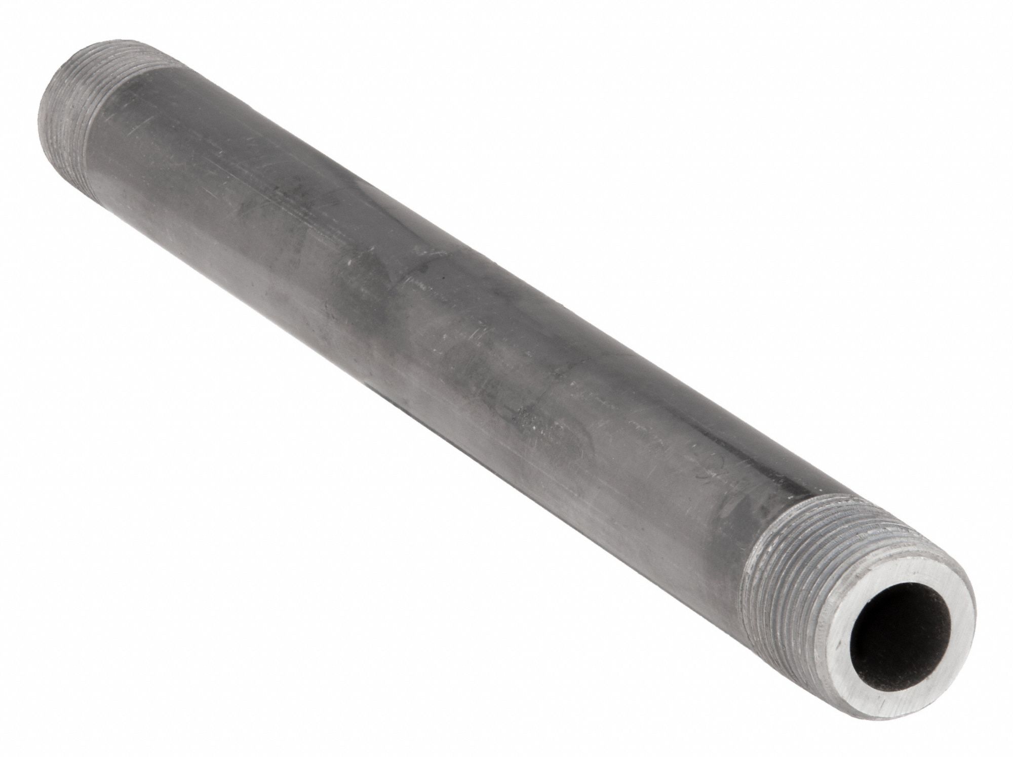 Nipple: Black Steel, 1 1/2 in Nominal Pipe Size, 10 in Lg, Threaded on Both Ends, Schedule 160