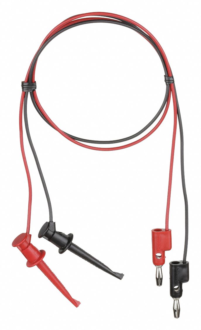 MINI HOOK TEST LEADS,PVC,24