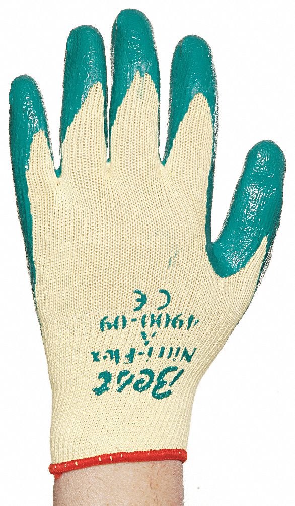 Coated Gloves, Green,