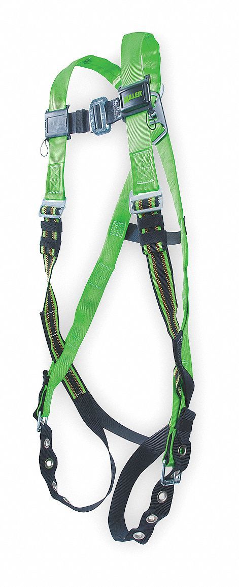 Full Body Harness: Vest Harness, Mating / Tongue, Mating, S/M, Padded, 400 lb Wt Capacity