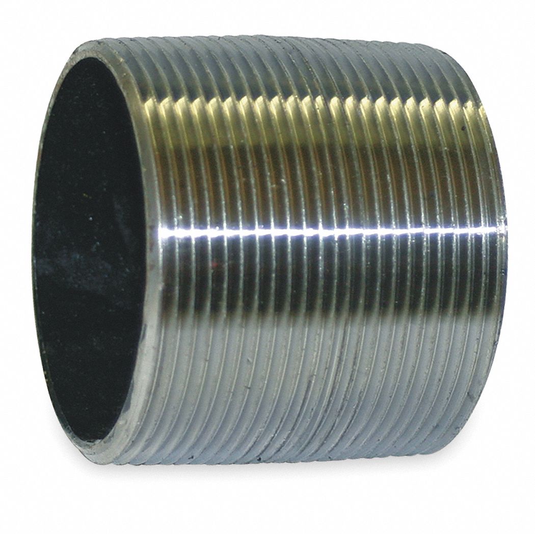 GRAINGER APPROVED 82900GR Black Close Pipe Nipple,Threaded,2