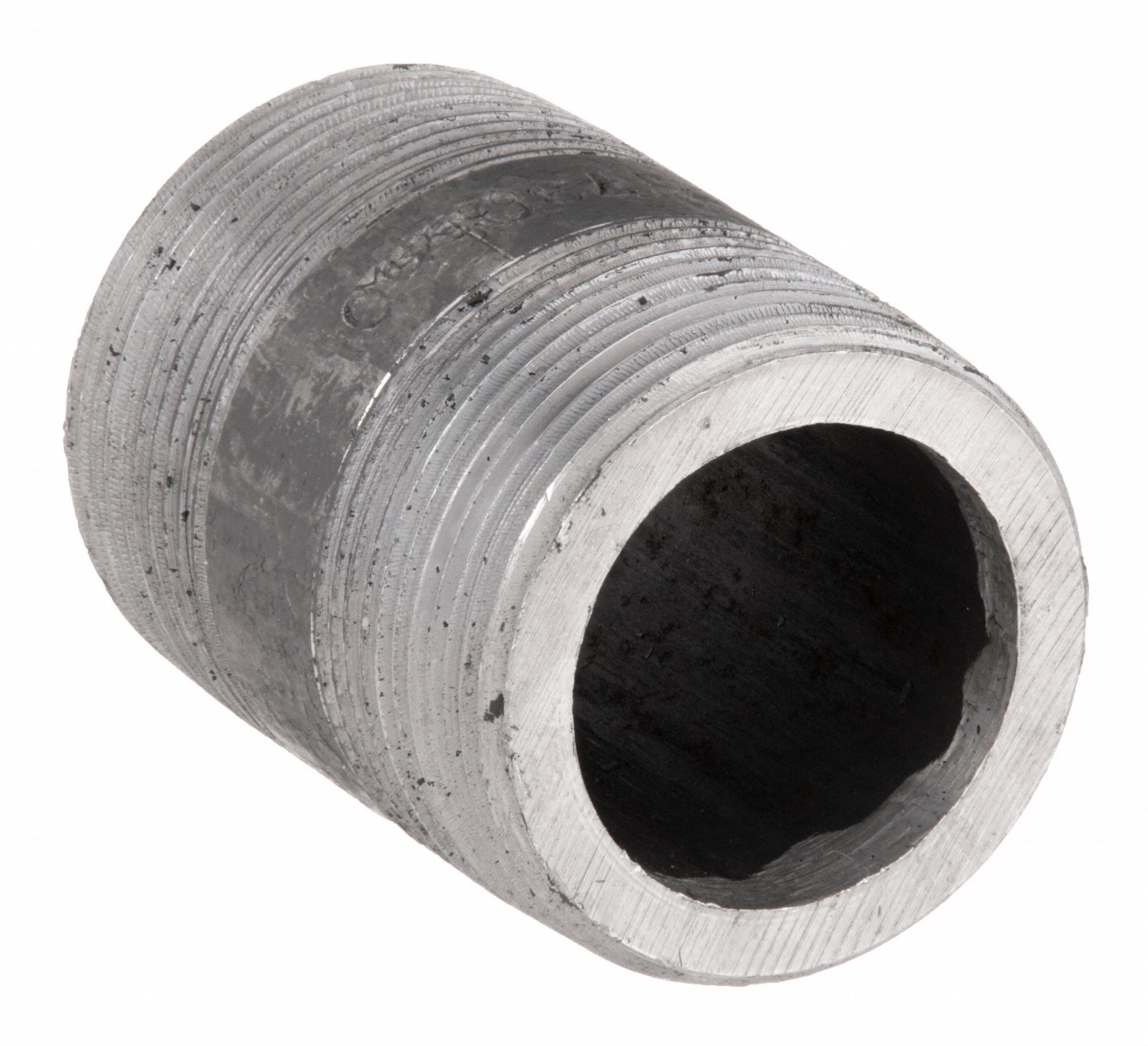 Nipple: Black Steel, 1 1/2 in Nominal Pipe Size, 2 1/2 in Lg, Threaded on Both Ends, Schedule 160