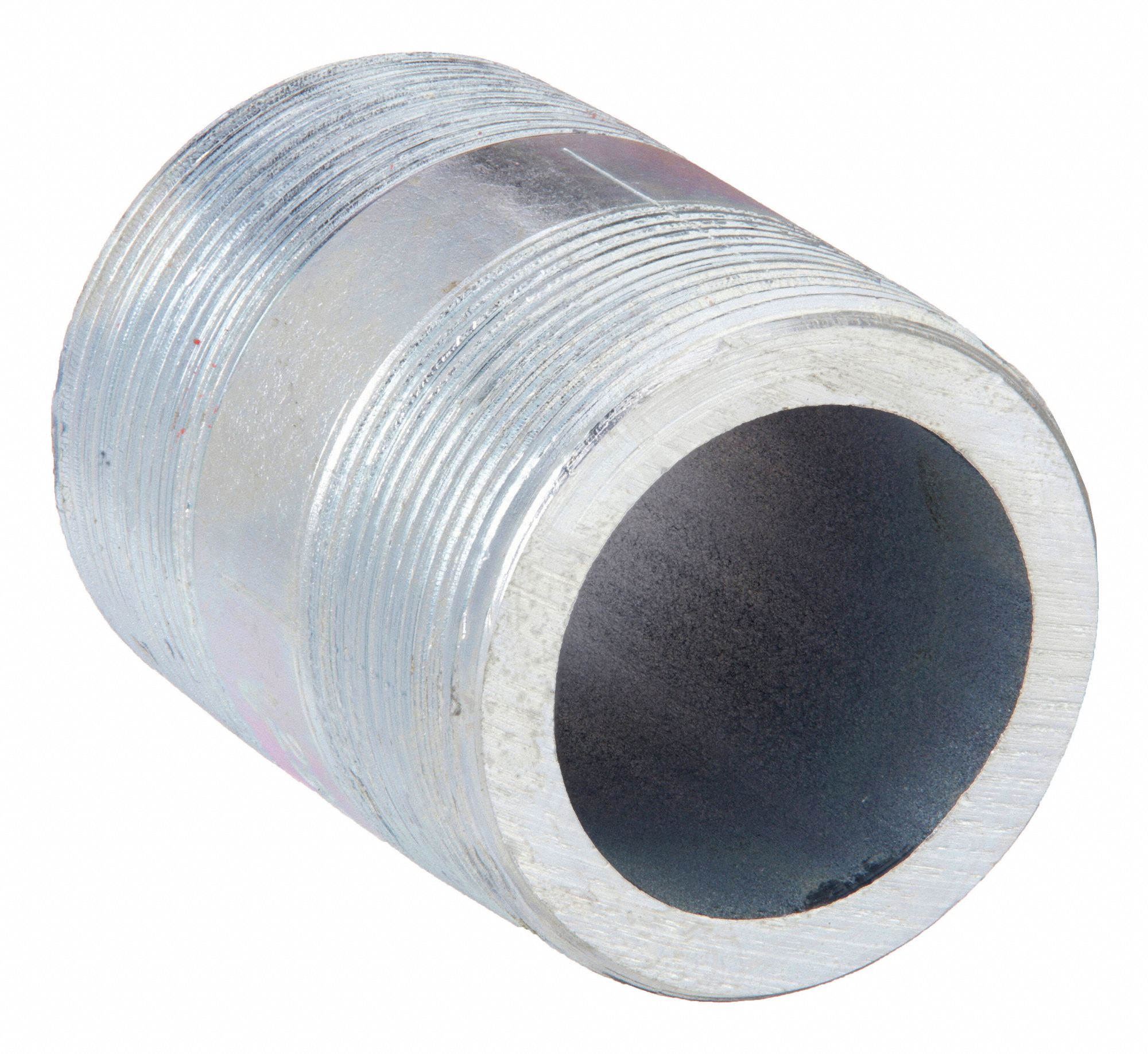 NIPPLE: GALVANIZED STEEL, 1 IN NOMINAL PIPE SIZE, 3 IN L, BOTH ENDS THREADED, SEAMLESS