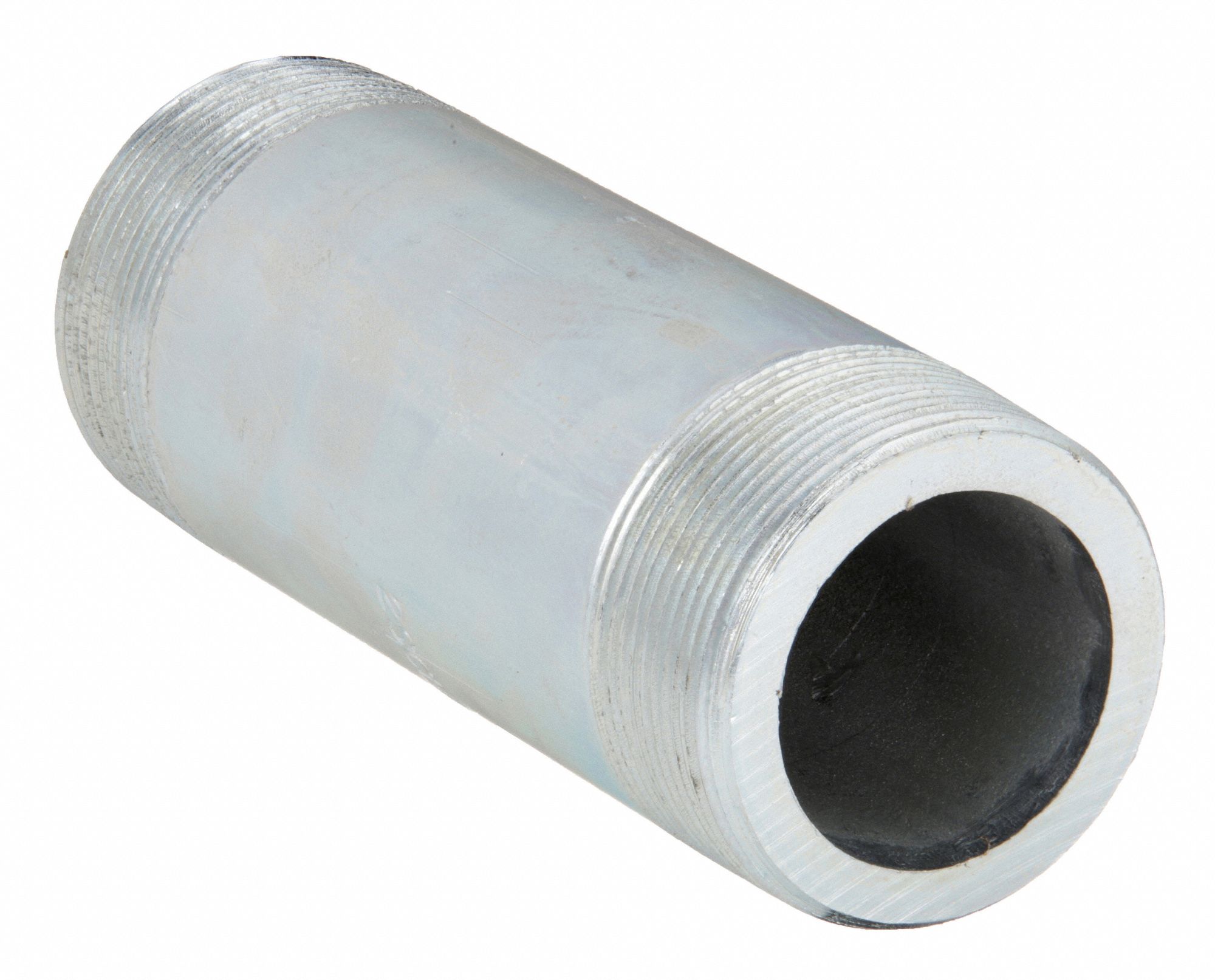 NIPPLE: GALVANIZED STEEL, 1 IN NOMINAL PIPE SIZE, 4 IN L, BOTH ENDS THREADED, SEAMLESS